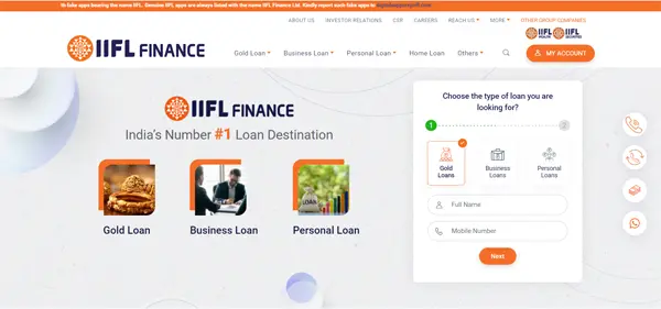 IIFL Home Loan website