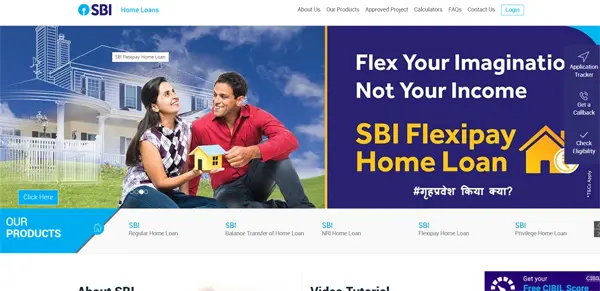 SBI home loan website