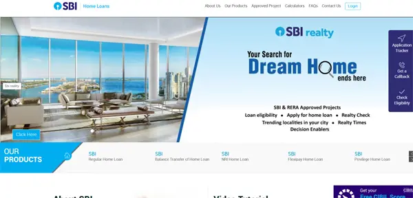 sbi plot loan website