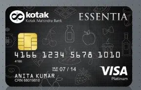 एस्सेन्टिया प्लेटिनम क्रेडिट कार्ड 